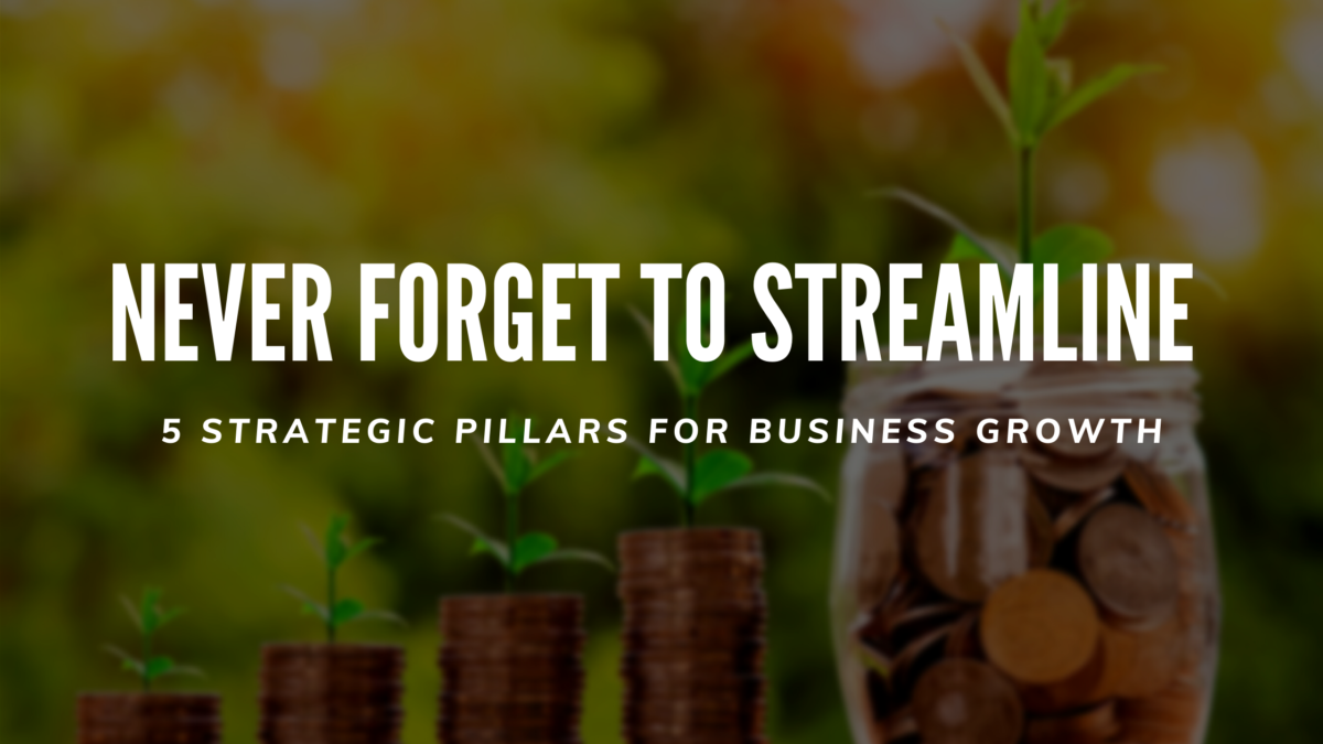 Never Forget To Streamline 5 Strategic Pillars For Business Growth